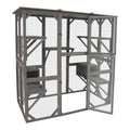 Catio Outdoor Cat Enclosure Cat Catio Cat House, Cat Cage Condo Indoor Playpen Kitty House Shelter With Multi Platforms, Waterproof Roof, Pull Out Tray 71.3