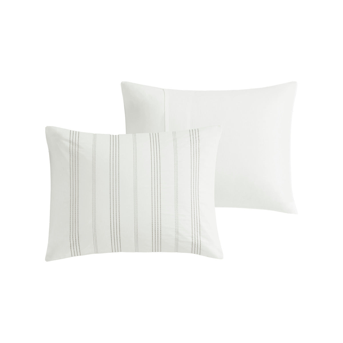 6 Piece Cotton Jacquard Oversized Comforter Set White Grey King King Grey White Cotton