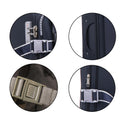 Softside Upright Luggage Set Expandable, Lightweight,4 Piece 20 24 28 32 Blue Fabric