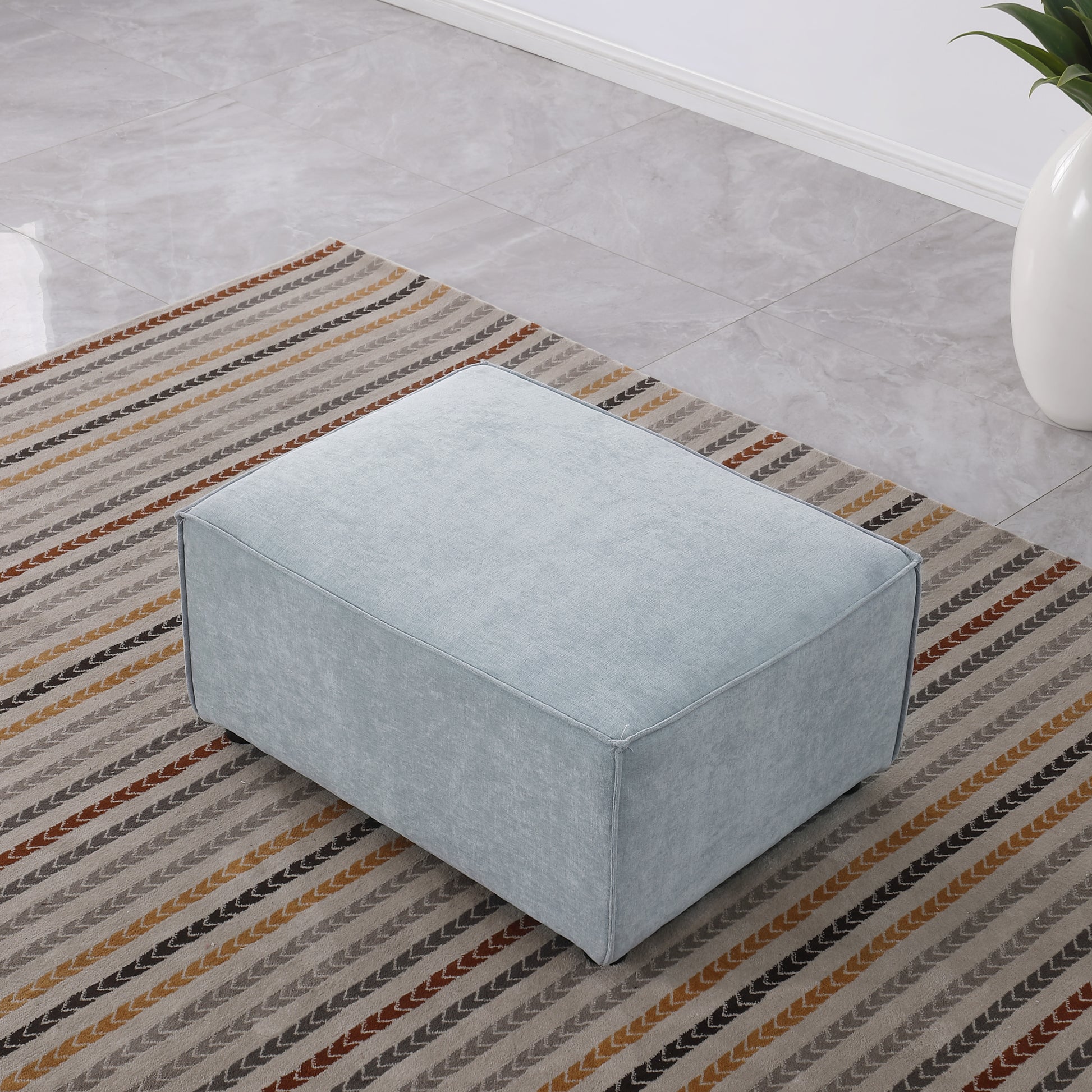 Modular Sofa Grayish Blue Chenille Fabric, Simple And Grand, The Seat And Back Is Very Soft. This Is Also A Knock Down Sofa Grayish Blue Chenille Wood Primary Living Space Medium Soft Cushion Back Medium Duty American Design Eucalyptus Square Arms Carbon