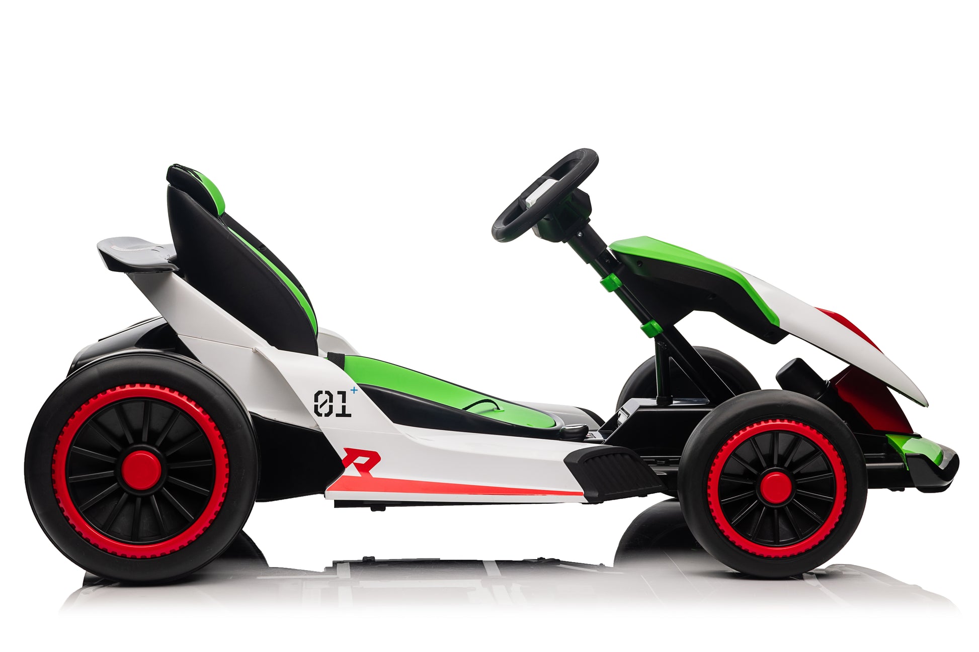 Ride On Go Kart For Kids, 24V7Ah Battery 150W*2 Motors, High Speed Drifting Car, Forward And Backward, Bluetooth, Slow Start Function,High Low Speeds,Music,Mp3,Usb, Horn,Max Load 110Lbs,Green Green