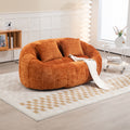 Coolmore Bean Bag Sofa Lazy Sofa Durable Comfort Lounger High Back Bean Bag Chair Couch For Adults And Kids, Indoor & Outdoor, Accent Floor Soft Lounge Chair Orange Chenille Orange Foam Chenille 2 Seat