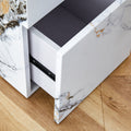 Compact Mdf Coffee Table: 11.81X11.81X19.69 Inches, Stylish Texture Design White Mdf