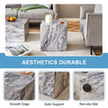 Elevate Your Living Space With This Modern Mdf Coffee Table, Which Showcases Gray Textured Patterns. It Is Characterized By Stylish Design. Grey Mdf