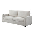 Corduroy Sofa, 87.4 Inch Modern Design Sofa With Cup Holder And Storage Bags, Deep Seat Sofa Couch,Comfy Couch For Living Room,Apartment,Beige Beige Corduroy 3 Seat