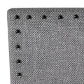 Glimm Gray Upholstered Bench With Back Gray Foam Engineered Wood