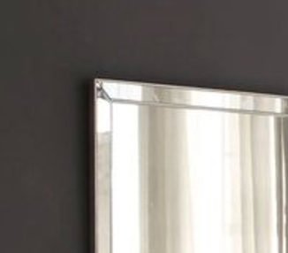 Voeville Ii Platinum Finish Mirror Silver Mirror,Synthetic Wood