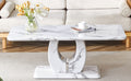 Modern Simple Luxury Imitation Marble Dining Table Rectangular Coffee Table. The Computer Desk. The Game Table. Suitable For Dining Room, Living Room, Terrace, Kitchen. 47 