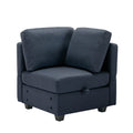 Adjustable Arms And Backs Sectional Sofa, Modern Sectional Couch U Shaped Sofa Couch With Storage Ottoman, Sofa With Convertible Chaise Blue Blue Polyester 4 Seat