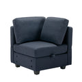 Modular Sectional Sofa U Shaped Sectional Couch With Ottoman, 7 Seat Modular Sofa With Chaise For Living Room, Adjustable Arms And Backs Blue Blue Polyester 4 Seat