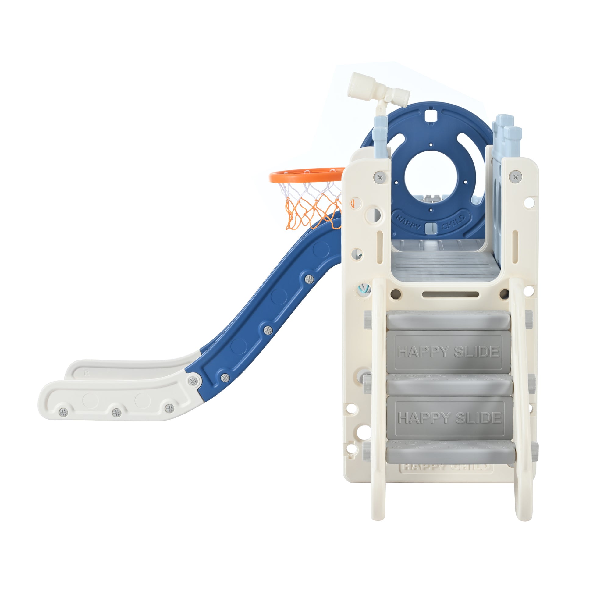 10 1 Toddler Slide Set,Kids Slide For Toddlers Ages 1 , Basketball Hoop, Tunnel And Storage Space, Pirate Themed Slide With Head Indoor& Outdoor Blue 100 149 Lbs Cute 1 To 2 Years Hdpe Indoor & Outdoor Use