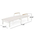 Oxton Chaise Lounge White Nylon Mesh