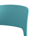 Katherina Injection Molding Pp Chair Set Of 2 Teal Polypropylene