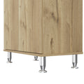 Bay Area Pantry, Two Door Cabinets, One Drawer, Four Adjustable Metal Legs Beige Kitchen Contemporary Melamine Engineered Wood