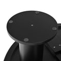 39.4'' Easy Assembly Round Petal Shaped Coffee Table, Cream Style Center Table With 3 Thick Legs, Minimalist Irregular End Table With Sleek Round Edges For Living Room, Black Black Mdf