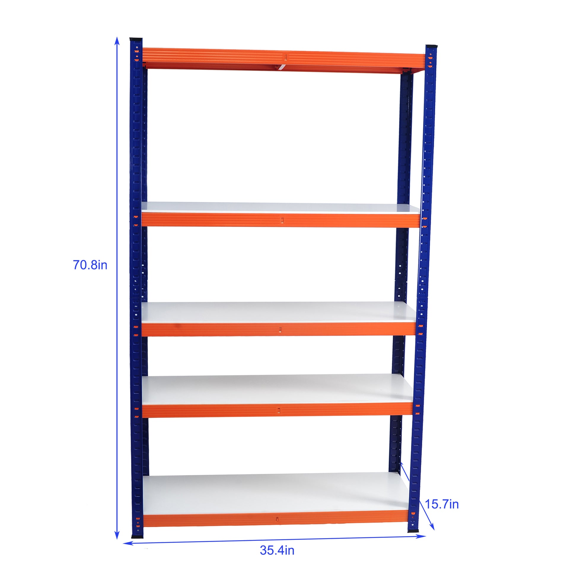 Capacity Garage Storage Shelves Heavy Duty Blue,Orange Iron