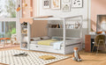 Full Size House Bed With Two Drawers And Wardrobe,White Full White Solid Wood