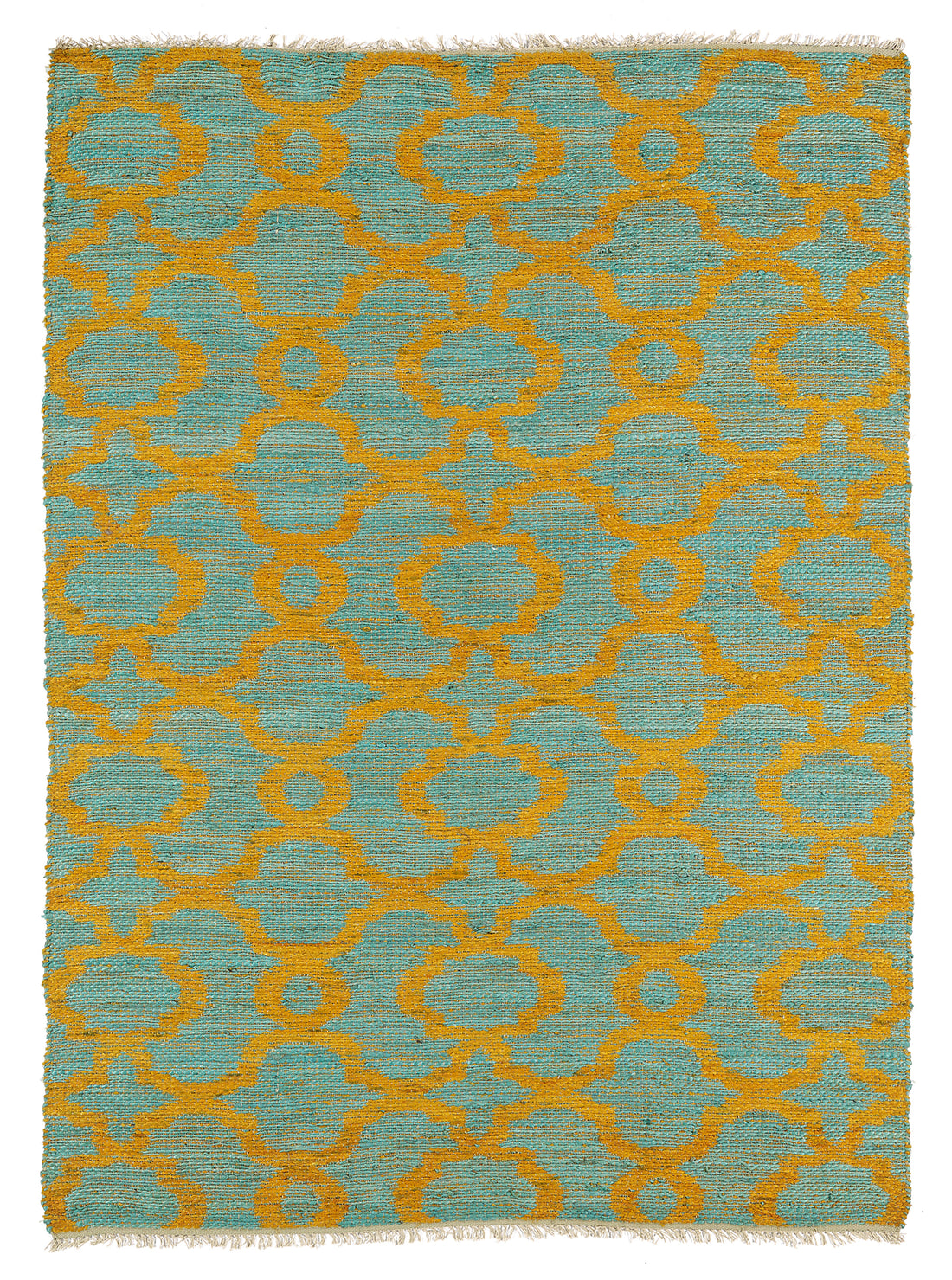 Casual, Contemporary, Modern, Transitional, Kids, Textured Loop Pile 5' X 7'9" Rectangle Area Rug Turquoise Jute