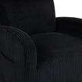 Jiada Upholstered Swivel Glider.Flannel Fabric.Rocking Chair For Nursery In Black.Modern Style One Left Bag Black Foam Corduroy