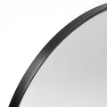 Black 24X32 Inch Metal Arch Barhroom Mirror Black Classic Mdf Glass Aluminium