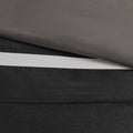 7 Pc Pieced Faux Suede Comforter Set Black Cal King California King Black Polyester