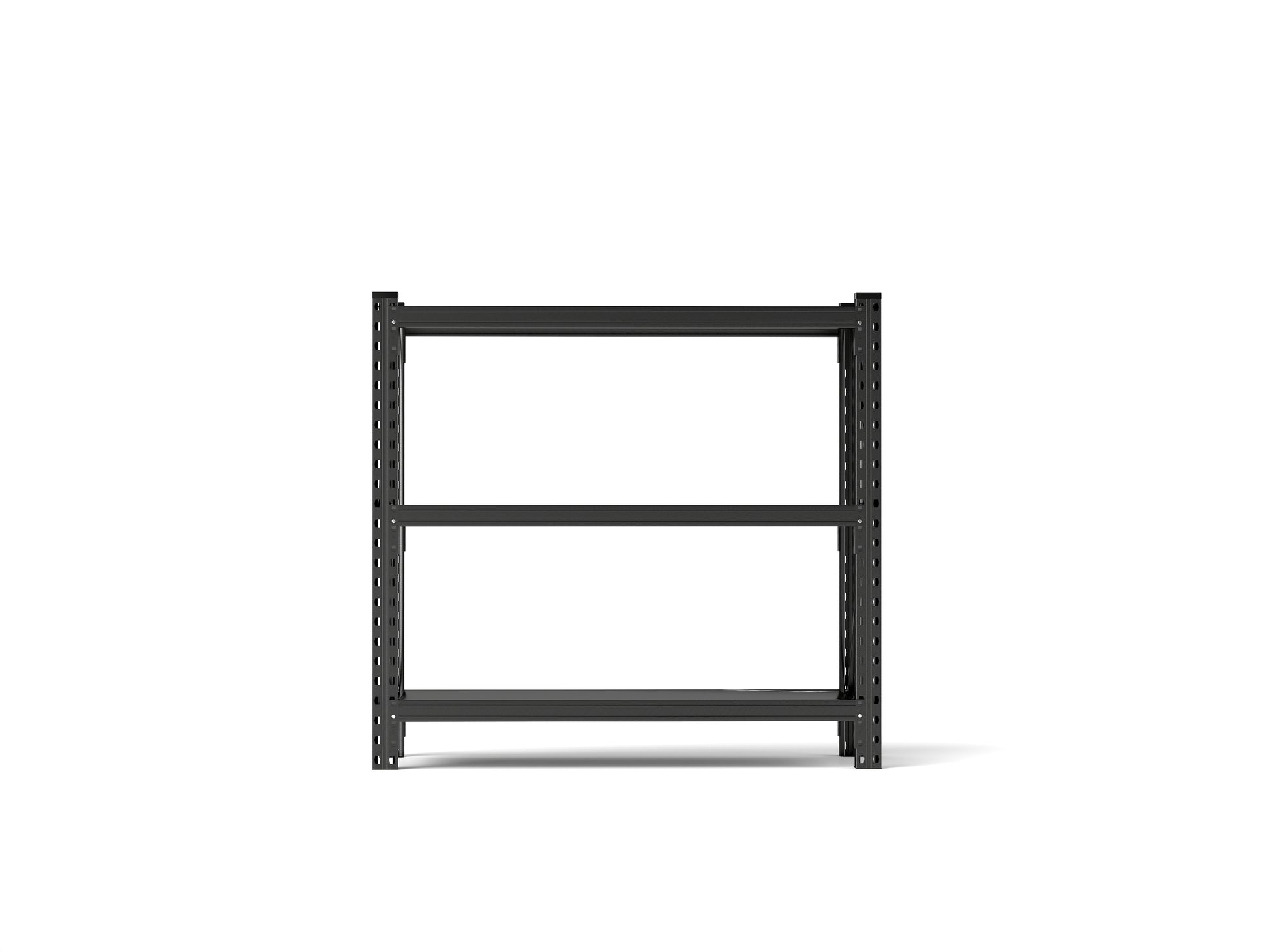 3 Tier Industrial Shelving Rack 47In, Heavy Duty Steel Shelving Unit Adjustable, 51.2" W*23.6" D*47.3"H, Black, Requires Assembly 3 Black Standard Vertical Primary Living Space Open Back Metal