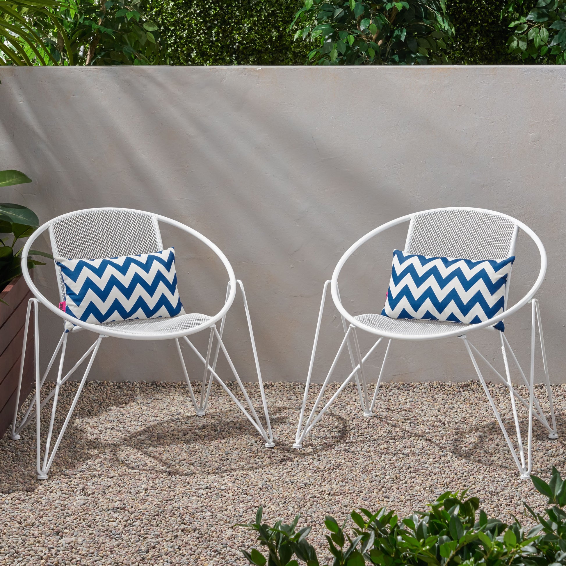 Georgia Chair Set Of 2 White Iron