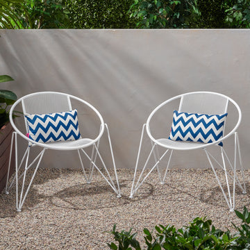 Georgia Chair Set Of 2 White Iron