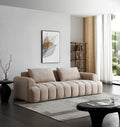 Modern Sectional Sofa, 4 Seater, Chenille Velvet Upholstered Sofa Couch For Living Room Apartment Small Space Camel Chenille Wood Primary Living Space Medium Soft Cushion Back Modern Eucalyptus Foam Solid Wood 4 Seat