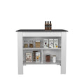 Kitchen Island Ada, Kitchen, Matt Gray White Multi Particle Board Engineered Wood