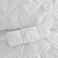 7 Piece Tufted Comforter Set White Full Full White Polyester