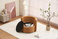 029 Teddy Fabric Swivel And Storage Chair With Back Cushion For Living Room,Khaki Khaki Primary Living Space Modern Foam Teddy