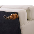 Alana Lawson Three Cushion Tightback Sofa, Sky Neutral Beige Polyester Beige Foam Polyester 3 Seat