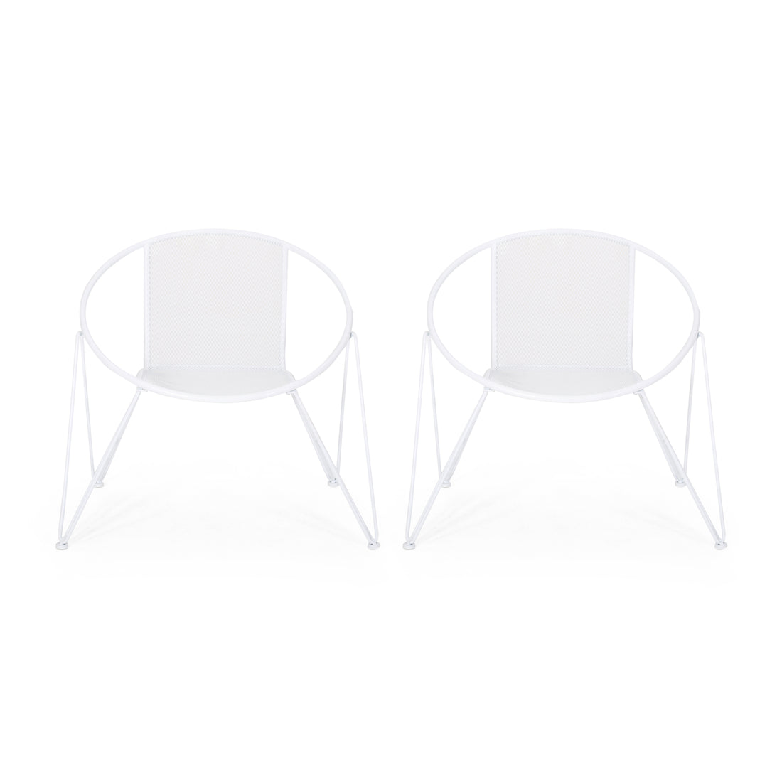 Georgia Chair Set Of 2 White Iron