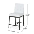 Counter Stool Set Of 2 White Wood