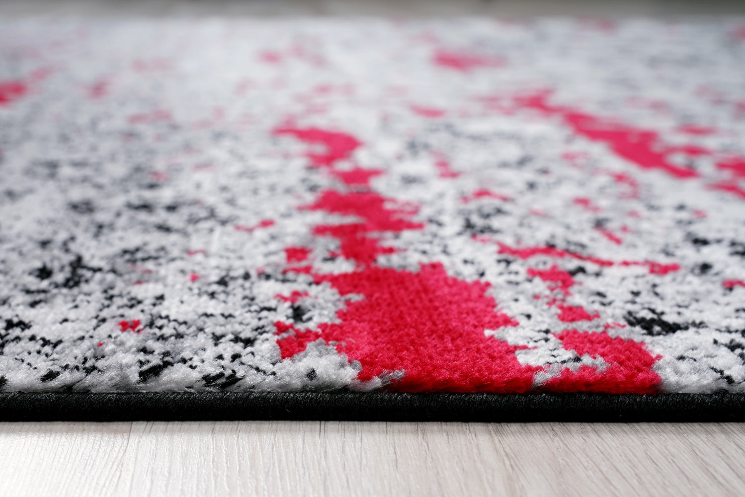 Jersey Area Rugs, Carpets For Livingroom, 7X10 Area Rugs ,3984 Black Red Rectangle 8&10 Black Red Contemporary Abstract Polypropylene