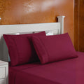 Lanester 4 Piece Deep Pocket Full Size Sheet Set The Urban Port, Red Red Microfiber