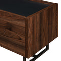 Contemporary Low Profile Tv Stand For Tvs Up To 65 Inches Dark Walnut Dark Brown 60 69 Inches Mdf Mdf