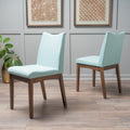 Dining Chair Set Of 2 Mint Fabric