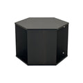 23.62'' Hexagonal Coffee Table Side Table Nightstand Burmese Sumac Black Brown Mdf