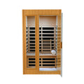 Hemlock Two Person Far Infrared Roof Embedded Indoor Sauna Room Natural Wood Metal & Wood