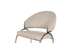 Ruby Modern & Contemporary Style Chair Made With Metal & Steel Legs In Beige Color Beige Primary Living Space Contemporary Plush Metal