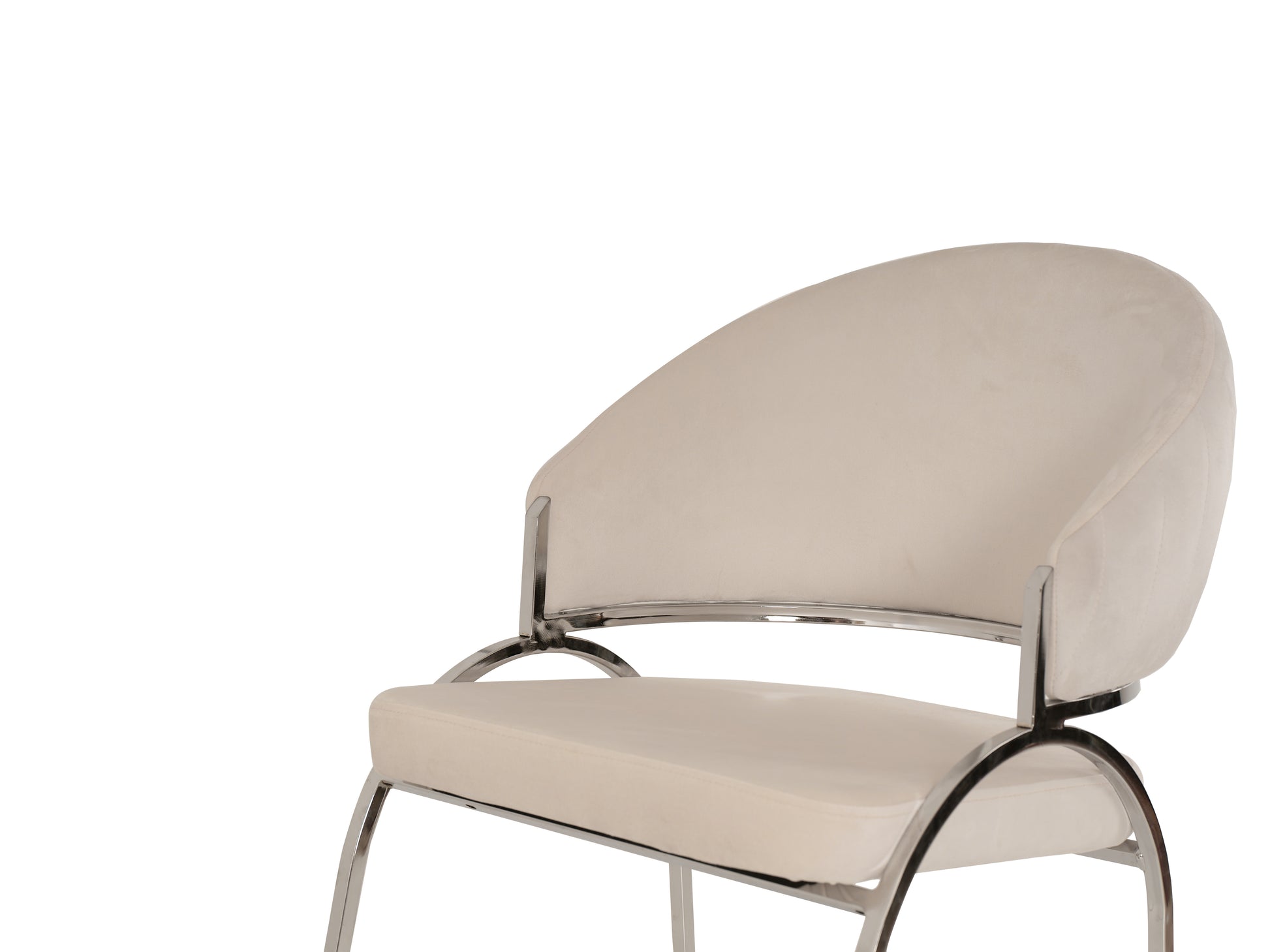 Ruby Modern & Contemporary Style Chair Made With Metal & Steel Legs In Beige Color Beige Primary Living Space Contemporary Plush Metal