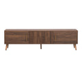 Mid Century Tv Stand With 2 Drawers, Media Console Table For Tvs Up To 80'', Entertainment Center With Storage For Living Room, Bedroom, Home Theatre Walnut Primary Living Space 70 79 Inches 70 79