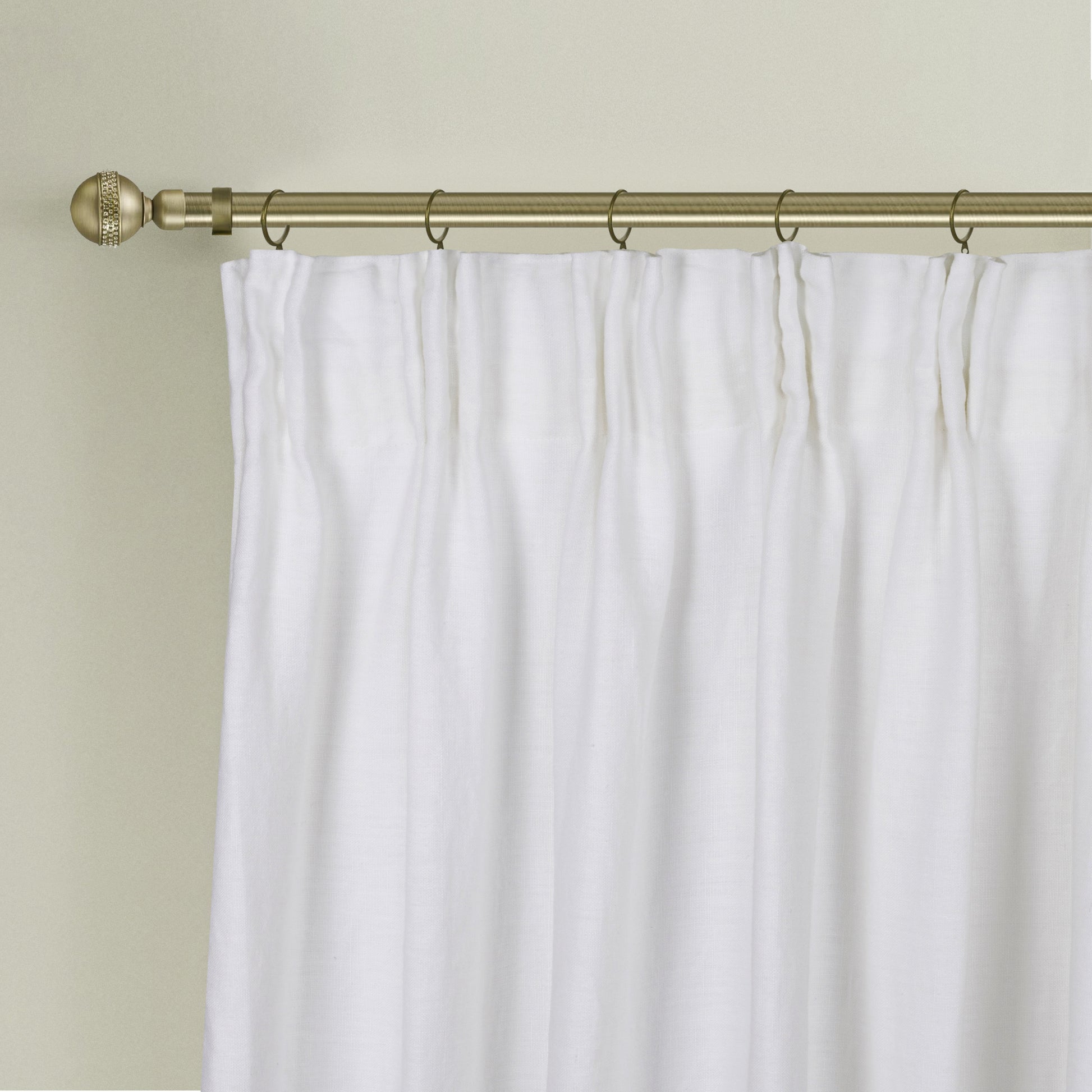 Newport Cotton Lining Window Curtains For Bedroom, Linen Curtains For Living Room, 108 Inches Long Curtains For Living Room, Soft White Soft White Linen