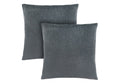 Pillows, Set Of 2, 18 X 18 Square, Insert Included, Decorative Throw, Accent, Sofa, Couch, Bedroom, Grey Hypoallergenic Polyester, Modern Grey Polyester Polyester