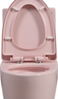 1.1 1.60 Gpf Dual Flush One Piece Toilet, Water Saving Elongated Comfort Height Floor Mounted, Soft Close 1000 Gram Map Flushing Score Toilet, Rose 23T01 Rs Rose Ceramic