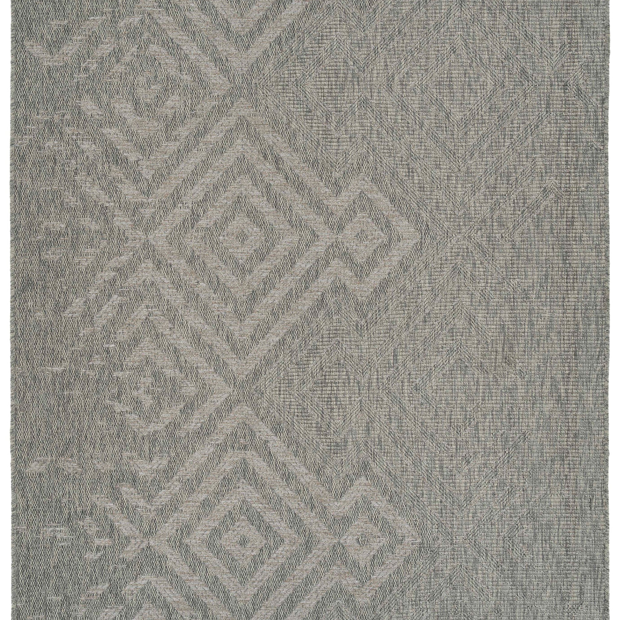 Modern, Transitional, Geometric, Southwestern, Textured High Low Cut & Loop 5'3" X 7'6" Rectangle Area Rug Multi Polypropylene