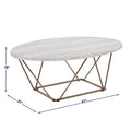 Rowan Faux Marble Top Coffee Table Gray Gray Wood