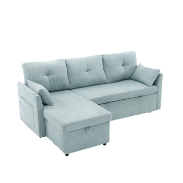 United Modular Sectional Sofa L Shaped Modular Couch With Reversible Chaise Modular Sofa Sectional Couch With Storage Seats Mint Green Chenille 3 Seat